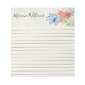 Bloc-note élégant papillon aquarellé (Devant)