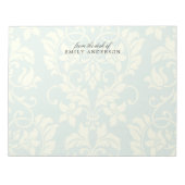 Bloc-note Elégant Pastel Damask Du bureau de (Devant)