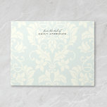 Bloc-note Elégant Pastel Damask Du bureau de<br><div class="desc">Bloc-notes personnalisé avec motif damassé bleu pastel vintage.</div>