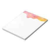 Bloc-note Elégant Peach Watercolor Splash Personnalisé (Tourné)