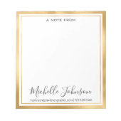 Bloc-note Elegant Personalized | From The Desk Of (Devant)