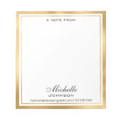 Bloc-note Elegant Personalized | From The Desk Of Notep (Devant)