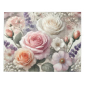 Bloc-note Elegant Pink and White Roses Notepad (Devant)
