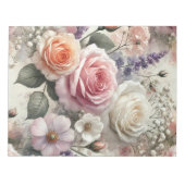 Bloc-note Elegant Pink and White Roses Notepad (Devant)