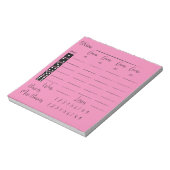 Bloc-note Élégant Pink bunco score pad (Tourné)