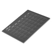 Bloc-note Élégant planificateur de calendrier mensuel noir (Incliné)