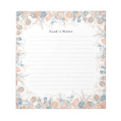 Bloc-note Elegant Pretty Floral Botanical Flowers (Devant)