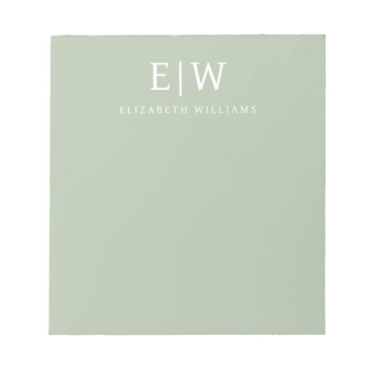 Bloc-note Élégant professionnel simple Monogramme minimalist (Devant)