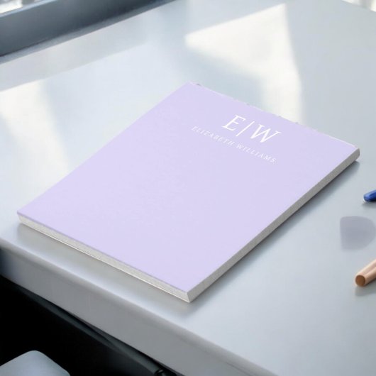Bloc-note Élégant Professionnel Simple Monogramme Minimalist