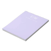 Bloc-note Élégant Professionnel Simple Monogramme Minimalist (Tourné)