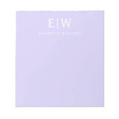 Bloc-note Élégant Professionnel Simple Monogramme Minimalist (Devant)