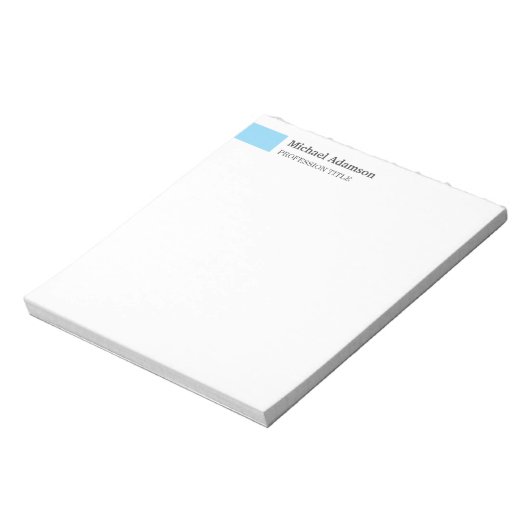 Bloc-note Élégant profil minimaliste simple (Tourné)