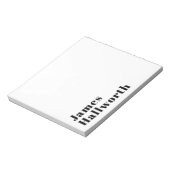 Bloc-note Élégant Retro Moderne Lettrage | Noir modifiable (Tourné)