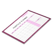 Bloc-note Élégant rose blanc blanc vierge Calendrier mensuel (Incliné)