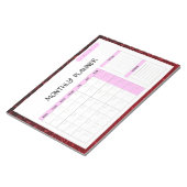 Bloc-note Élégant rose blanc blanc vierge Calendrier mensuel (Incliné)