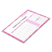 Bloc-note Élégant rose blanc blanc vierge Calendrier mensuel (Incliné)