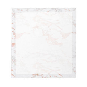 Bloc-note Élégant Rose chic or marbre