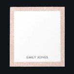 Bloc-note Elégant Rose de Parties scintillant or<br><div class="desc">Bloc-notes Rose or élégant pour Parties scintillant</div>