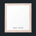 Bloc-note Elégant Rose de Parties scintillant or<br><div class="desc">Bloc-notes Rose or élégant pour Parties scintillant</div>