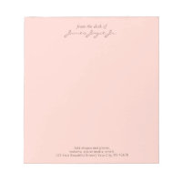 Élégant Rose Écrite À La Main Design Du Bureau De
