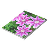 Bloc-note Élégant rose floral vert botanique (Tourné)