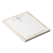 Bloc-note Élégant Script 2 Monogrammes Du Bureau De (Incliné)
