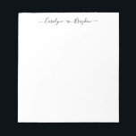 Bloc-note Élégant Script Coeur Couple Nom Mariage Nouveau ma<br><div class="desc">Élégant Script Coeur Couple Nom Mariage Nouveau Bloc-notes</div>