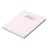 Bloc-note Élégant script de calligraphie Personnalisable ros (Tourné)