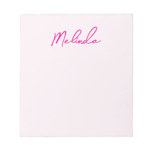 Bloc-note Élégant script de calligraphie Personnalisable ros