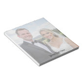 Bloc-note Élégant script moderne Mariage photo et texte pers (Incliné)