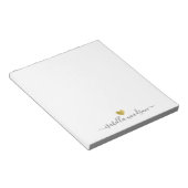 Bloc-note Elegant Script Name Faux Gold Foil Heart  (Incliné)