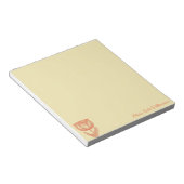 Bloc-note Élégant Script Personnalisé Fleurs Jaune Orange (Incliné)