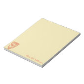 Bloc-note Élégant Script Personnalisé Fleurs Jaune Orange (Tourné)