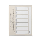 Bloc-note Élégant script Simple Weekly Planner, Cream (Tourné)