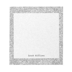 Bloc-note Elegant Silver Glitter