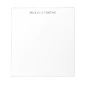 Bloc-note Élégant simple minimaliste (Devant)