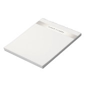 Bloc-note Élégant simple moderne FAUX Silver Striped (Tourné)