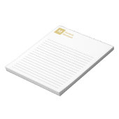 Bloc-note Élégant Simple Tendance Monogramme Ligné (Tourné)