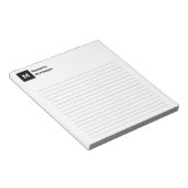 Bloc-note Élégant Simple Tendance Monogramme Ligné (Incliné)