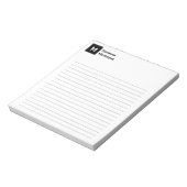 Bloc-note Élégant Simple Tendance Monogramme Ligné (Tourné)