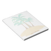 Bloc-note Élégant Style Tropical Aquarelle Palmiers Mignons (Incliné)