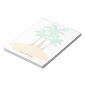 Bloc-note Élégant Style Tropical Aquarelle Palmiers Mignons (Tourné)