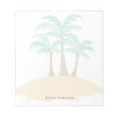 Bloc-note Élégant Style Tropical Aquarelle Palmiers Mignons (Devant)
