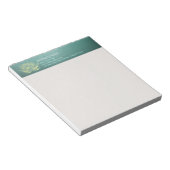 Bloc-note Élégant Turquoise Gold Lotus YOGA instructeur de m (Incliné)
