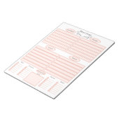 Bloc-note Elegant Weekly Meal Planner Shopping List Notepad (Incliné)