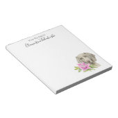 Bloc-note Elégant Weimaraner Chien Aquarelle | Ajouter Votre (Incliné)