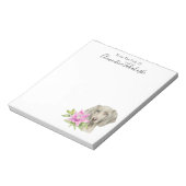 Bloc-note Elégant Weimaraner Chien Aquarelle | Ajouter Votre (Tourné)