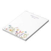 Bloc-note Elegant Wildflower Wild Flower Floral Custom (Tourné)