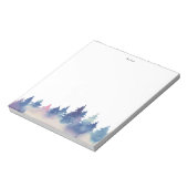 Bloc-note Elégante aquarelle bleu rose Forêts hivernales (Tourné)