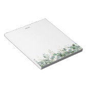 Bloc-note Elégante aquarelle Eucalyptus Vert sur mesure (Incliné)